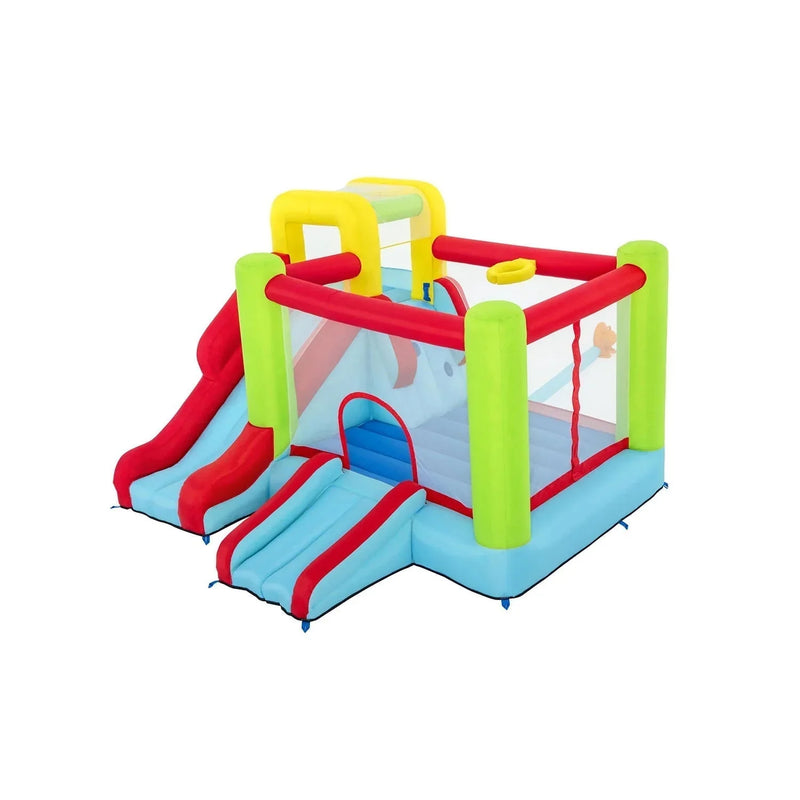 10' Inflatable Bounce House Park with Basketball and Slide. 126 Y2159