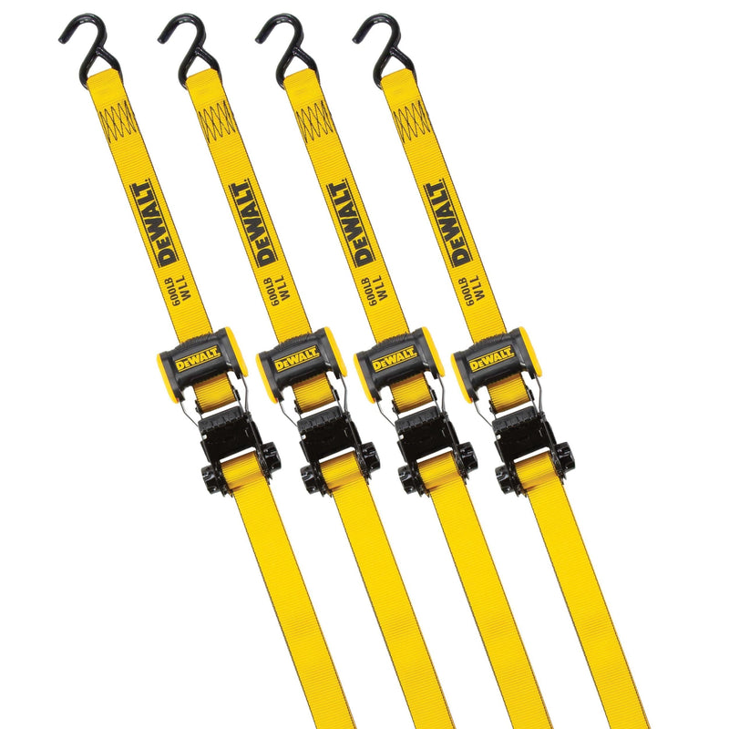 DXBC18004 1,800-lb Ratchet Tie-Down Straps, 1.25-in x 12-ft, 4-pk W8913