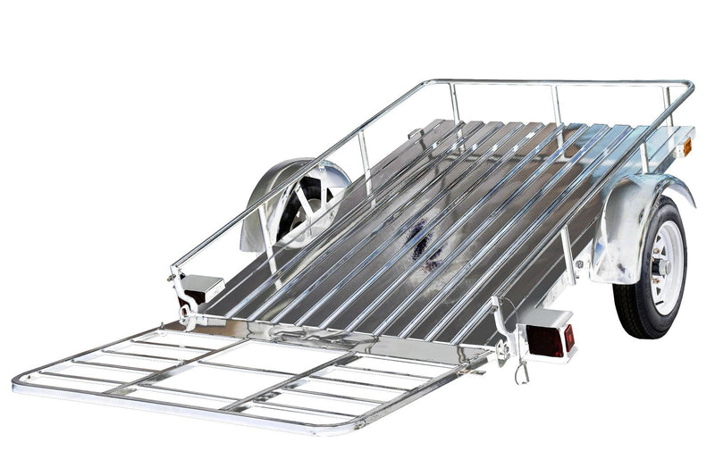 4x6-ft Single-Axle Open Rail Galvanized Utility Trailer T8555