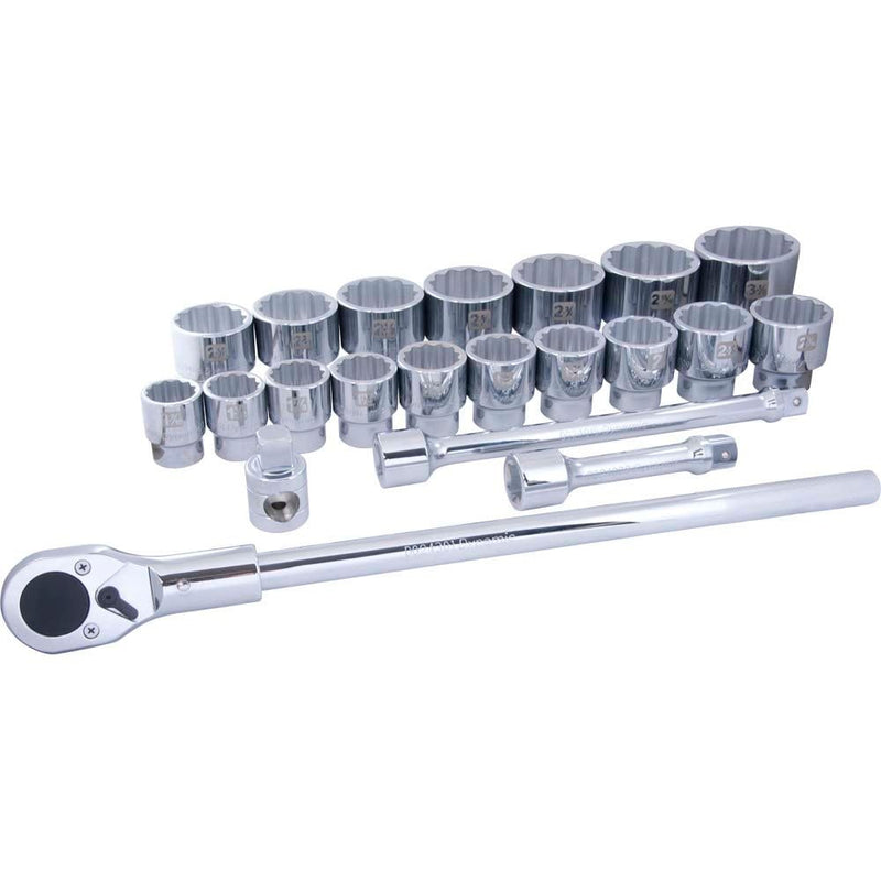 1-in Drive 12 Point Standard Socket & Attachment Set, SAE, 21-pk K4874