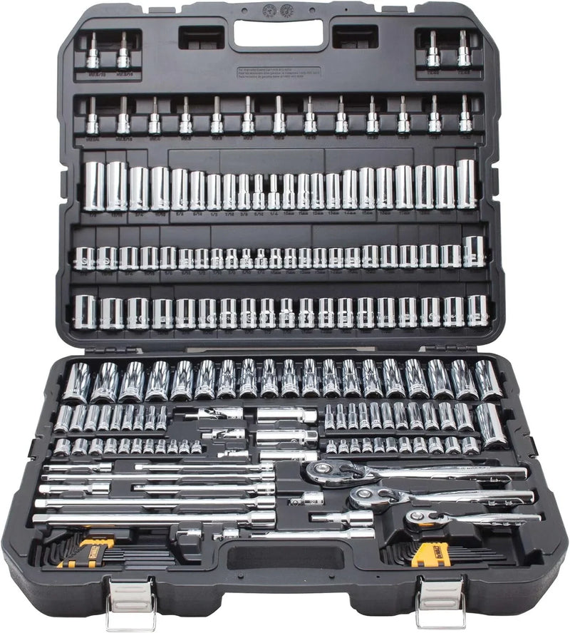 Mechanics Tool Set, SAE and Metric, 1/2, 1/4, 3/8 Drive Sizes, 192-Piece B3132