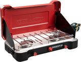 Mountain Series Everest 2X - High Output Two-Burner Camp Stove - Lid Doubles as Windscreen - Portable Cooking Stove - For Outdoor Cooking - 20,000 BTU Burners - 215 Sq In Cooking Area