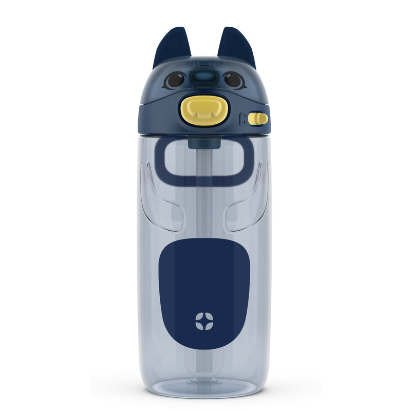 Ellies Kids' Reusable Copolyester Plastic Water Bottle, 16-oz, Assorted Colours, with Removable Straw I1195