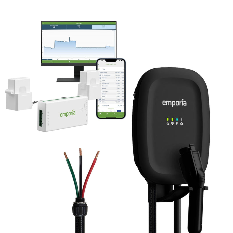 48A Wi-Fi Level 2 Hardwired J1772 EV Charger with Load Management S7750