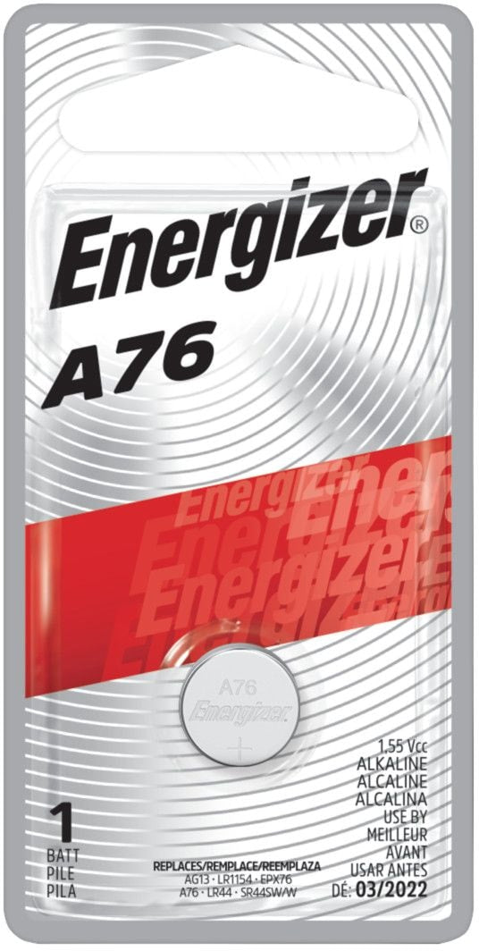1-pk A76 LR44 1.5V / 1.5 Volt Alkaline Miniature Battery, Long Lasting X2196
