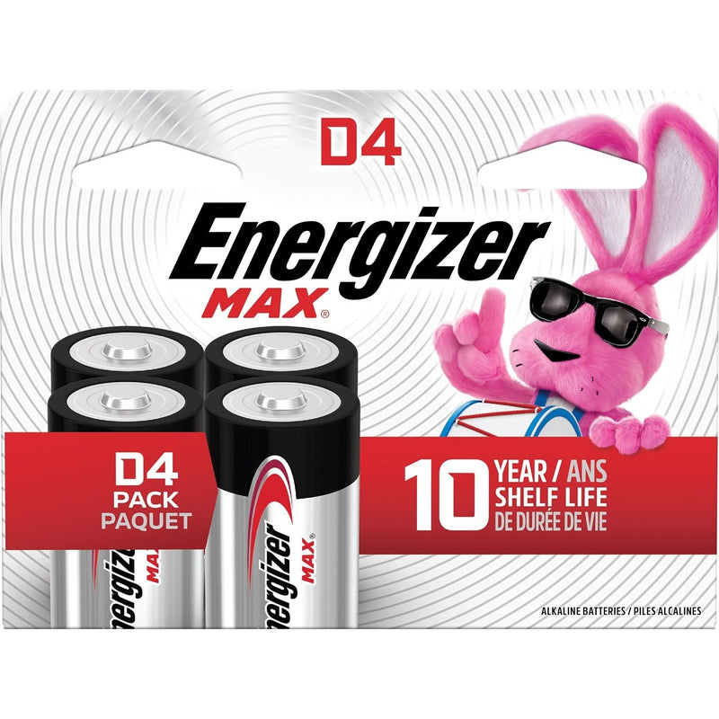 Max 4-pk D Alkaline Batteries, Long Lasting, All Purpose A8654
