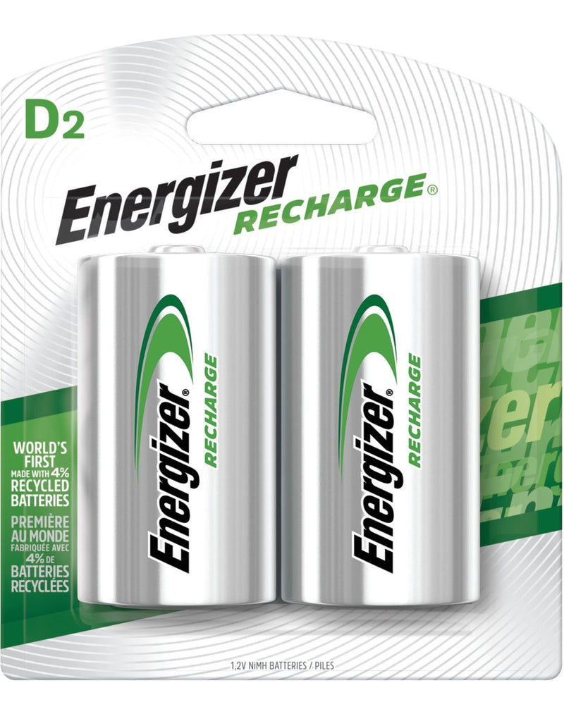 NH50BP-2 2-pk D NiMH Rechargeable Batteries, Pre-Charged, Long Lasting G3620