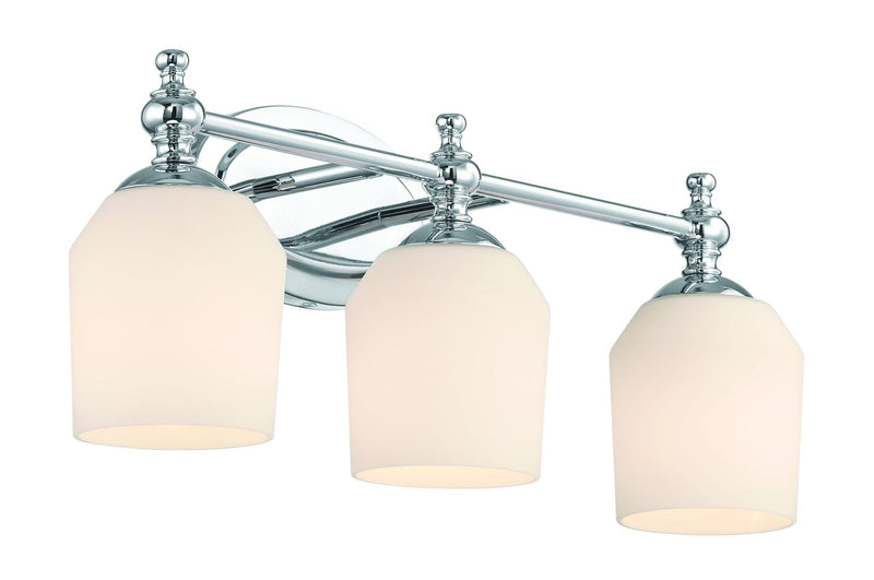 3 Light Vanity Light with Etched Shades X8616