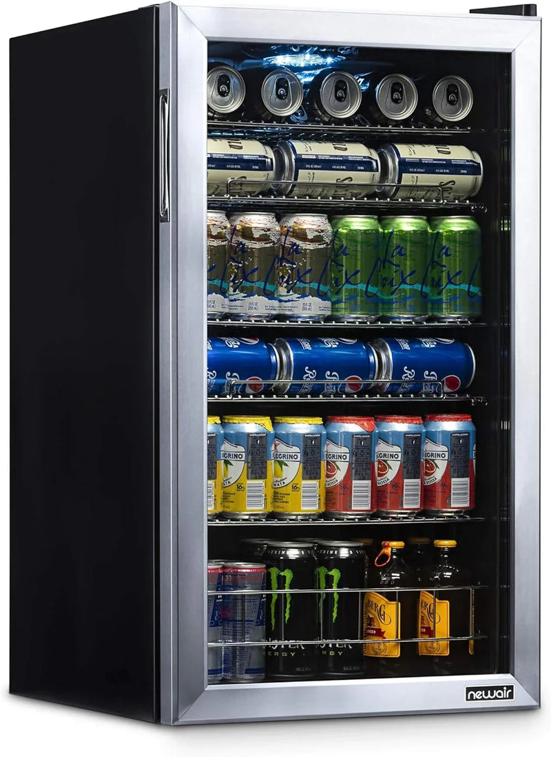 Beverage Refrigerator Cooler | 126 Cans Free Standing with Right Hinge Glass Door R1983