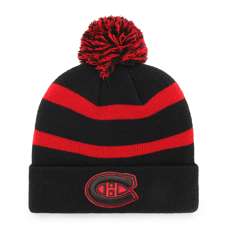 Fan Favorite Mass Breakaway Cuff Knit Pom Toque, Black, Adult T1727