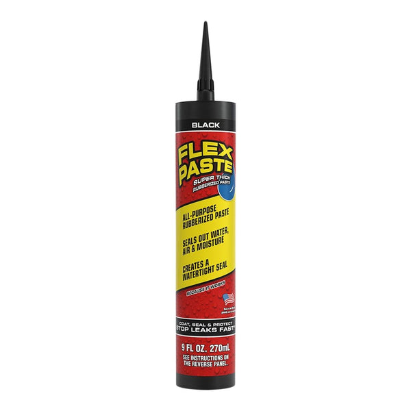 Flex Paste, Super Thick Rubber Paste, Caulk Sealant Leak Protector, Black or White, 9-FL OZ./270 mL Y8207