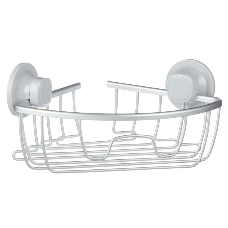 Aluminum Rust-Resistant Suction Corner Shower Caddy, 3-in x 10-in x 7.25-in Y6787