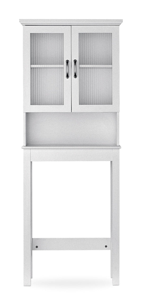 Beacon Hill 2-Door Over-The-Toilet Spacesaver Bathroom Storage Cabinet, White H4237
