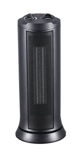 Oscillating Tower Ceramic Space Heater withThermostat, 1500W, Black