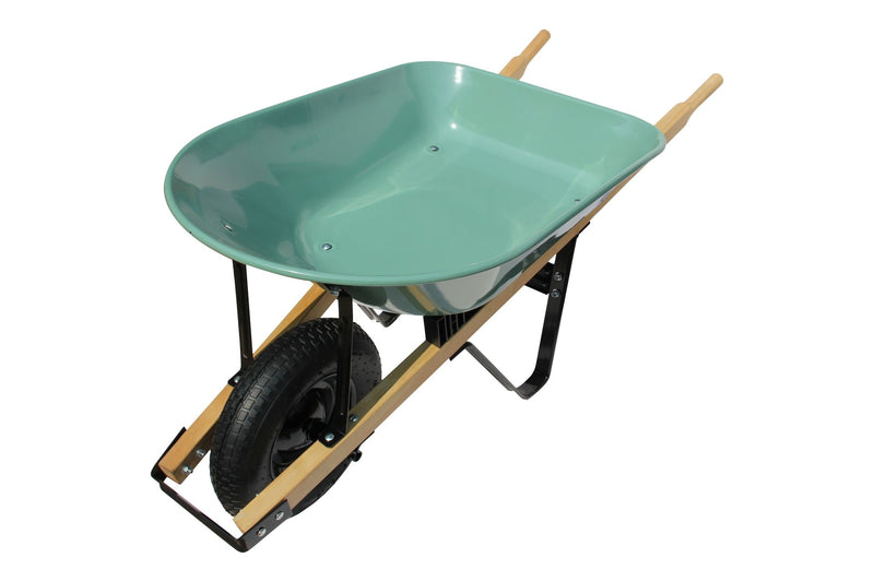 1-Wheel Steel Wheelbarrow for Garden/Yard, Rust-resistant, 5-cu-ft C4381