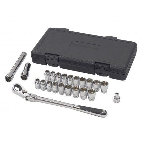 Pass-Thru 3/8-in Drive Socket Set 23-pc, SAE/Metric W2687
