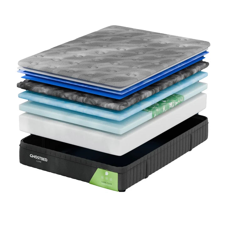 GhostBed Luxe II 35.6 cm (14 in.) Gel Memory Foam Mattress with Adjustable Base G5034