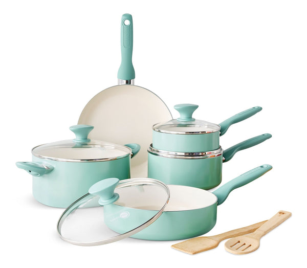 Rio Ceramic Cookware Set, Dishwasher & Oven Safe, 11-pc M1065