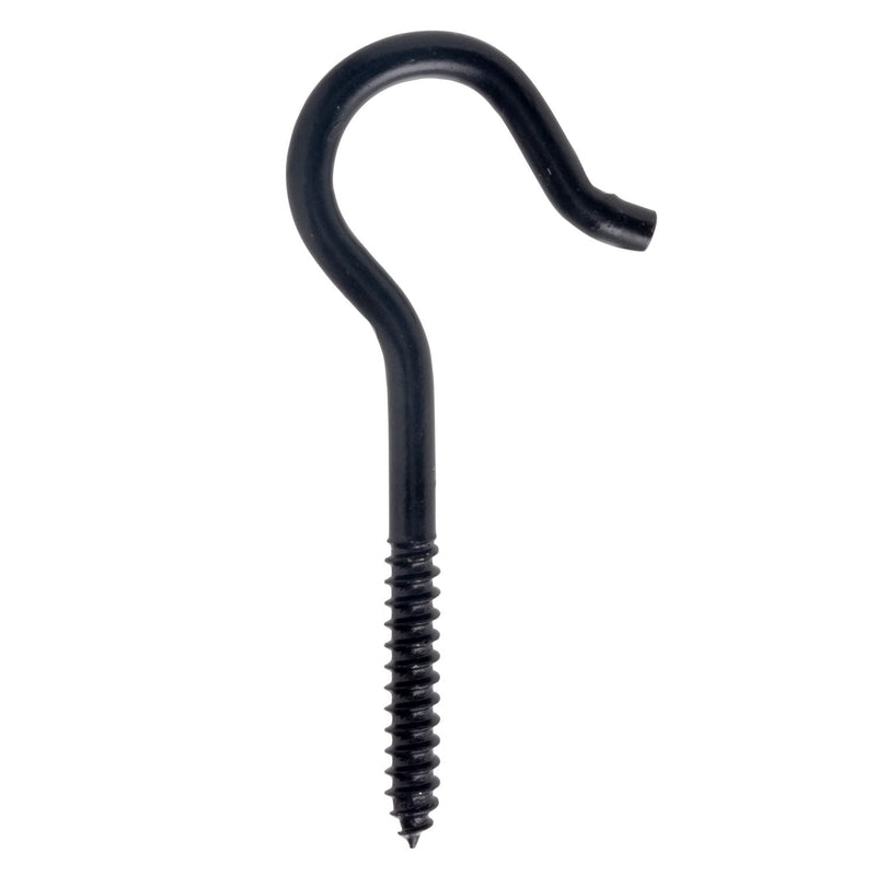 Screw Hook, 0.25 x 4.25-in, Black Y8885