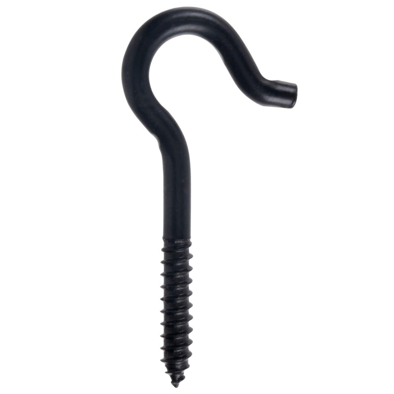 Screw Hook, 3/8 x 4-7/8-in, Black O9578