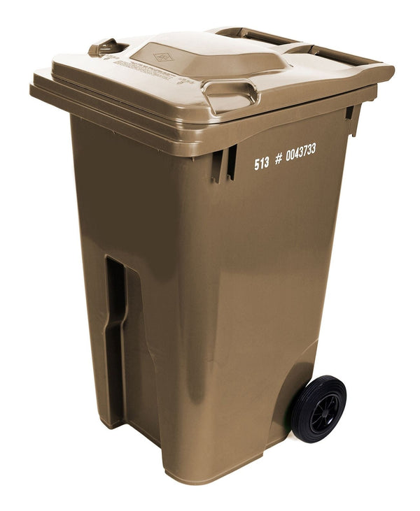 Mastercart Plastic Rectangular Wheeled Compost Bin, Brown, 242-L I4448