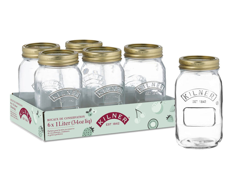 Mason Regular Mouth Jar, 1-L, 6 Count L547