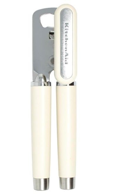 Gourmet Hard Handle Stainless Steel Can Opener, Black, Almond Cream V9127