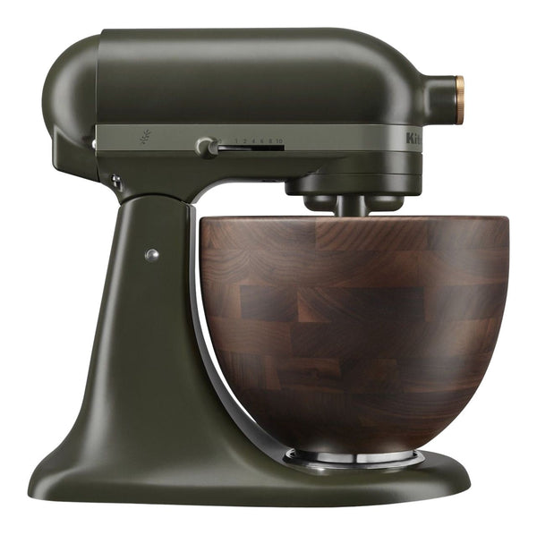 Stand Mixer with Wooden Bowl, Evergreen Y5507