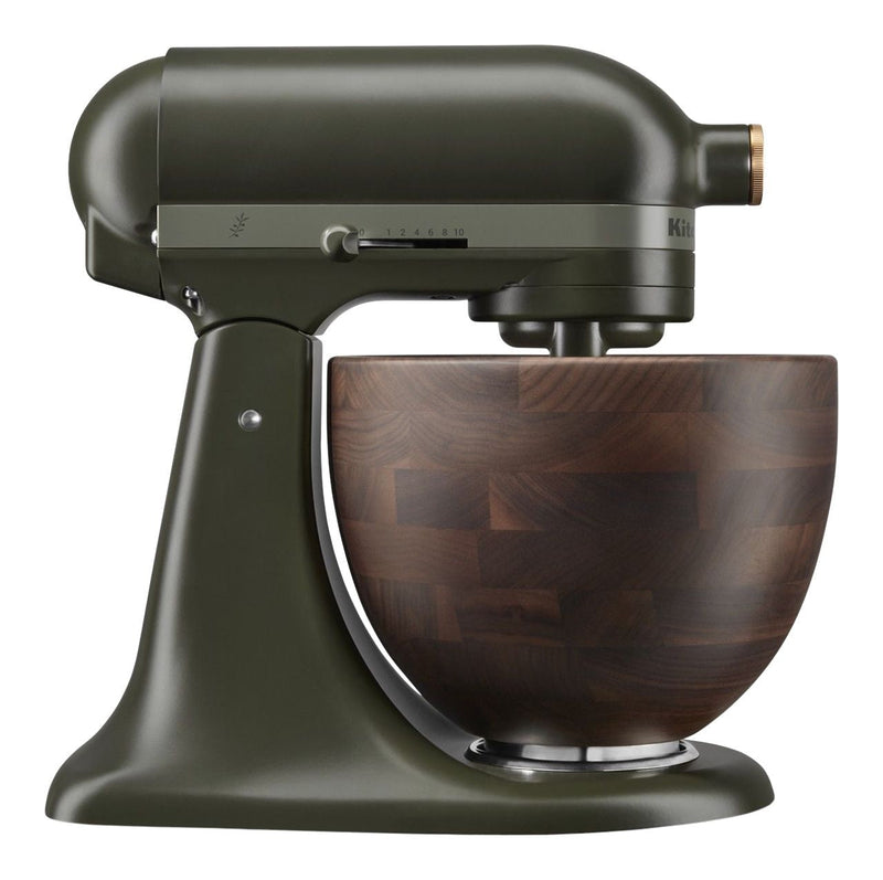Stand Mixer with Wooden Bowl, Evergreen Y5507