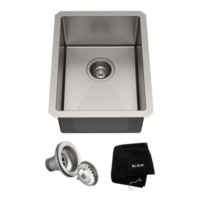 Standart PRO 16-Gauge Undermount Single Bowl Stainless Steel Kitchen Bar Sink, 14-in W1004