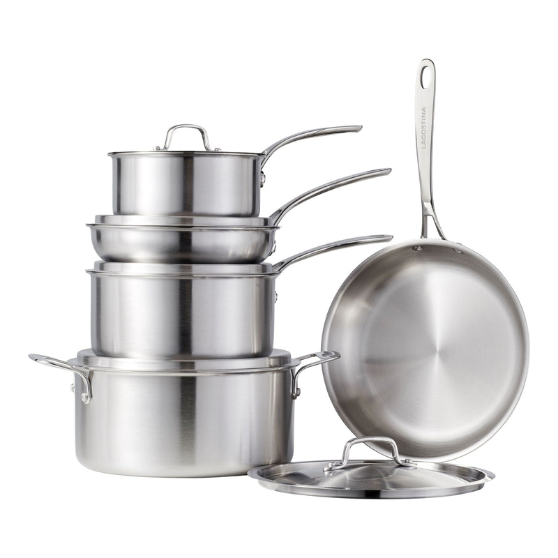 3-Ply Commercial Clad Cookware Set, 10-pc U7263