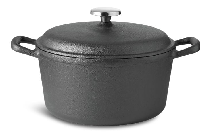 Pre-Seasoned Casserole Dish, Cast Iron, Black, 6-qt G8193