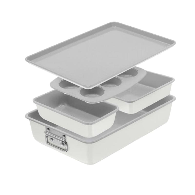 Premium Stackable Cream Non-Stick Bakeware Set, 5-pc J2161