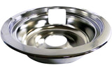 62469 Universal Stove Drip Pan with Trim Ring, Bright Chrome, 6-in