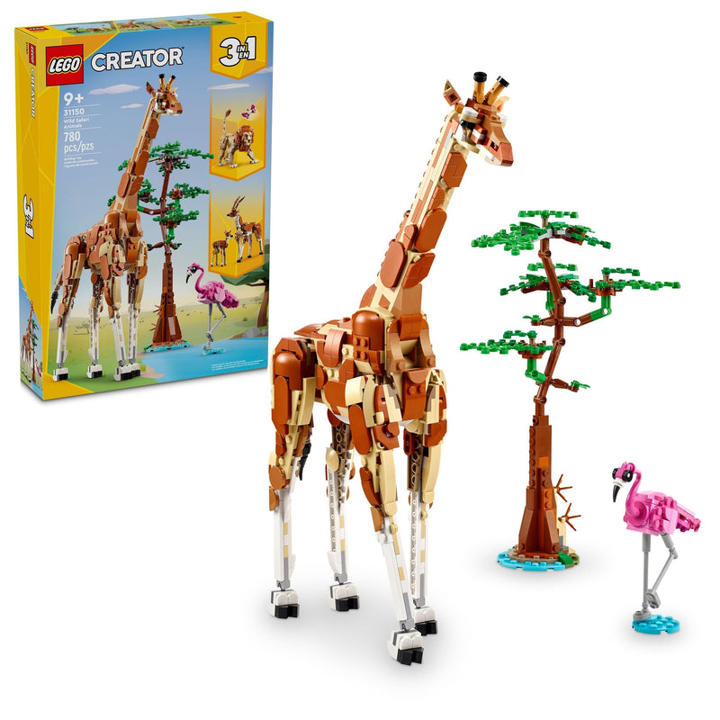Creator 3-in-1 Wild Safari Animals - 31150, 780-pcs, Ages 9+ E3100