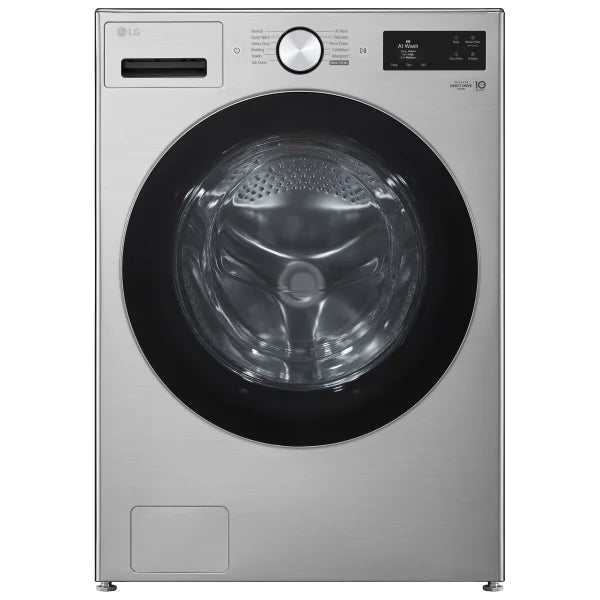 LG 27 in. 5.8 cu ft. Graphite Steel Front Load Washer with AI DD and TurboWash N2853
