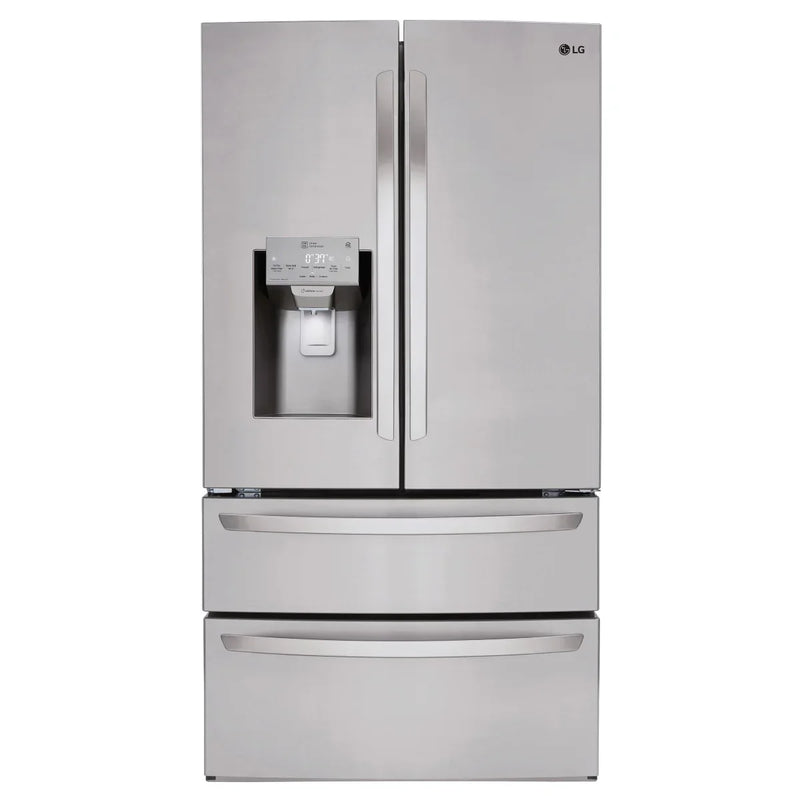 LG 36 in. 28 cu. ft. Stainless-steel French Door Refrigerator with Smudge-resistant Finish and SmartThinQ Wi-Fi I9952