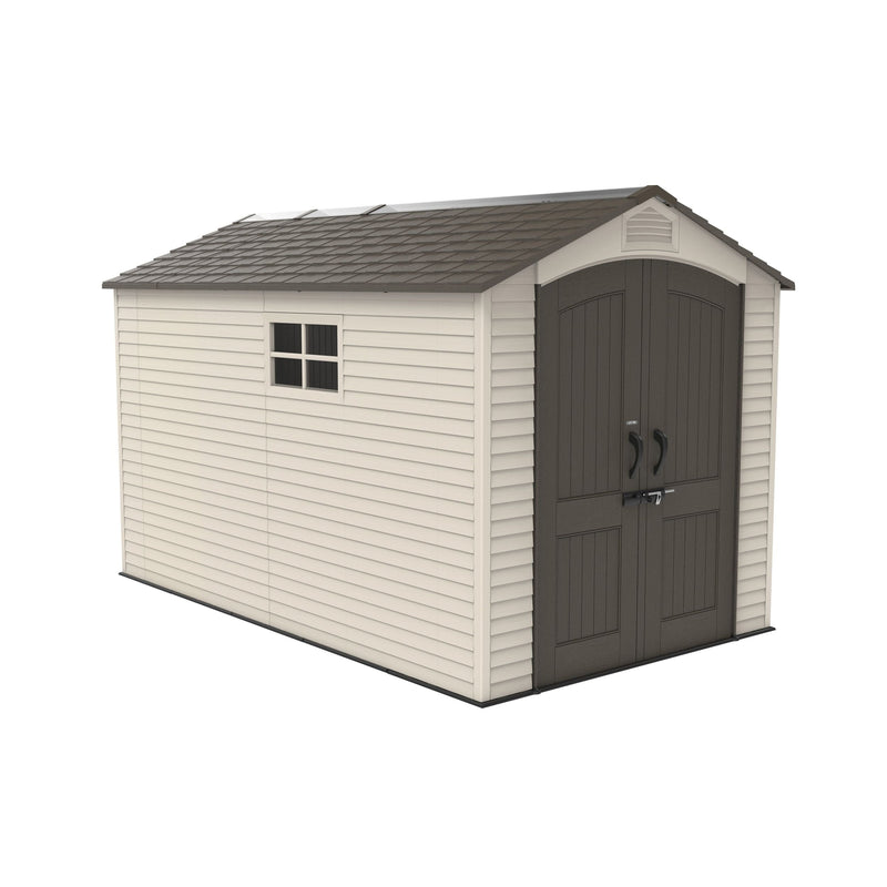 Lockable Steel Shed, Beige, 7 x 12 -ft T1295