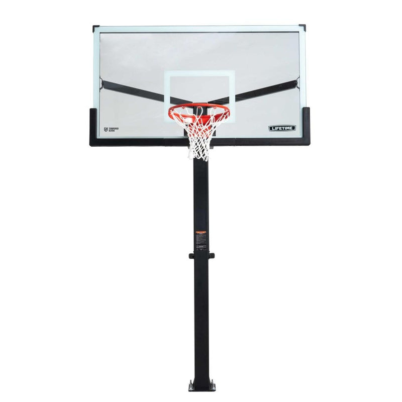 Mommoth Bolt Down Basketball Hoop with 72-in Tempered Glass B4318