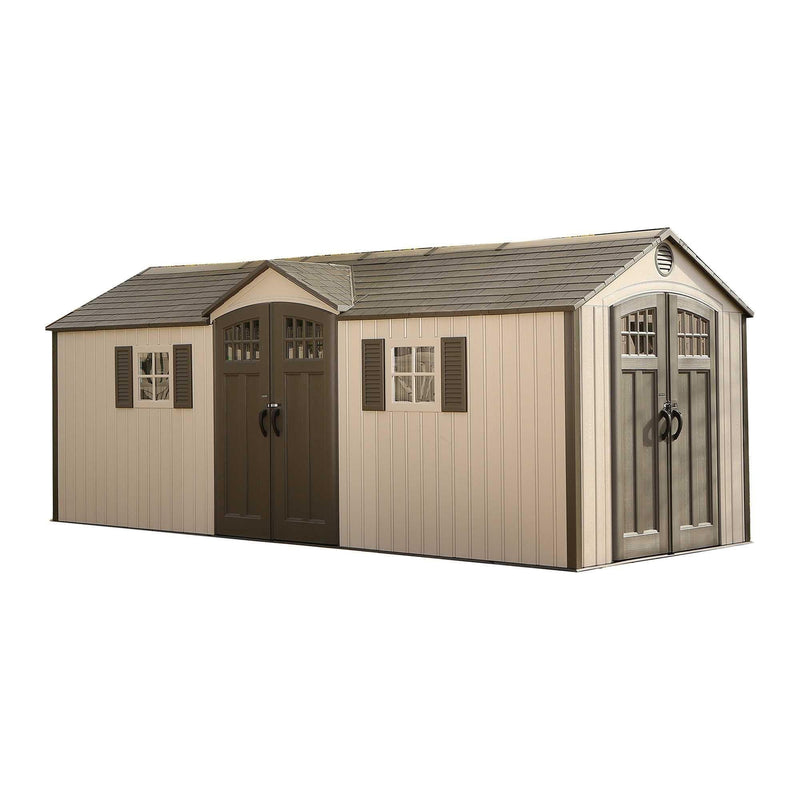 Outdoor Storage Shed with Dual Side Entry, 20 x 8-ft N964