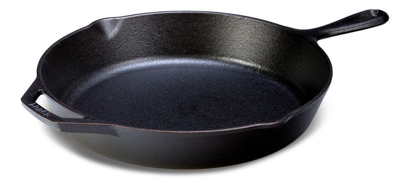 Seasoned Cast-Iron Skillet, Black, 12-in Y8038