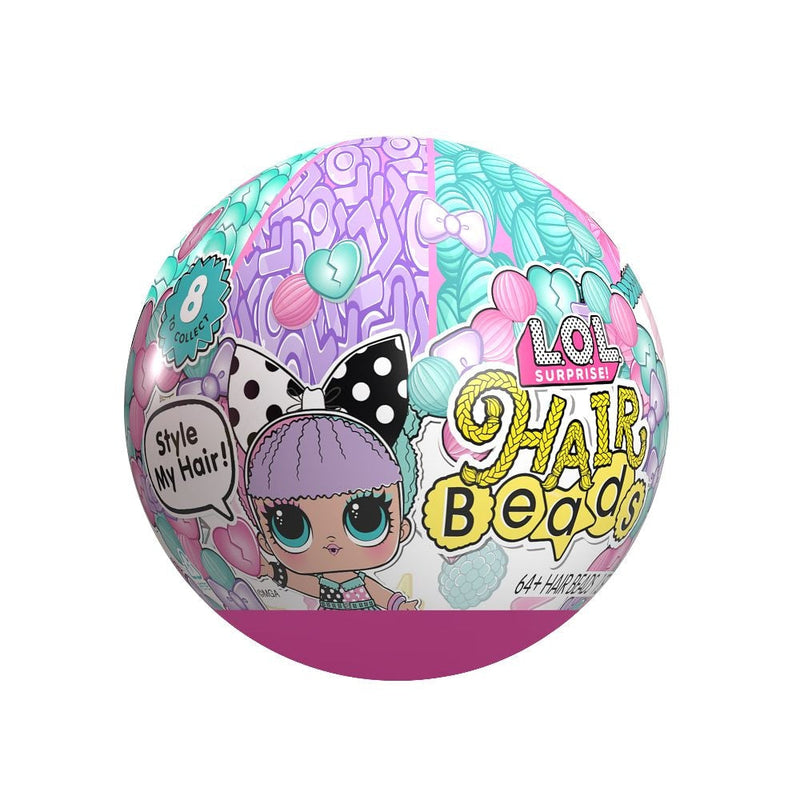 L.O.L. Surprise Hair Beads Tots with 60+ Hair Beads, Collectible Doll, Assorted, Ages 4+ I1831