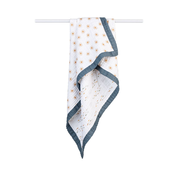 3-Ply Sun & Fish Reversible Muslin Blanket P3477