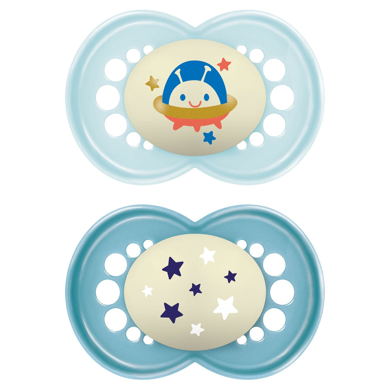 Matte Non-Deco Pacifier, 6-16 Months, Boy, 2-pk N2128