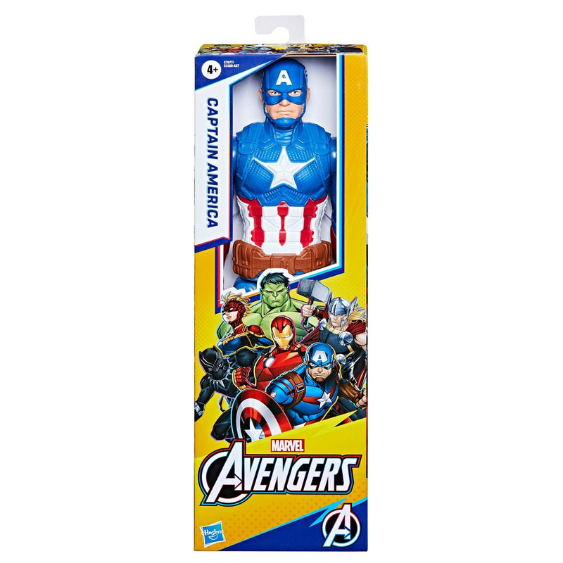 Titan Hero Series Captain America Action Figure, 12-in Toy, Ages 4+ E3755