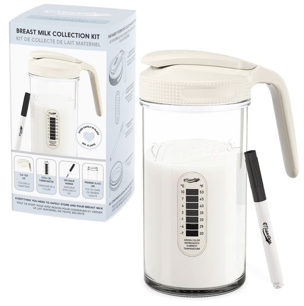 Mason Jar Breast Milk Storage, Wide Mouth, Cream Z1564