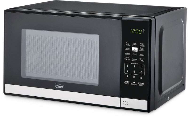 Countertop Microwave, 700 W, Black Stainless Steel, 0.7-cu-ft G0990