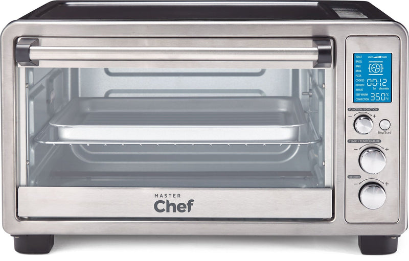 Digital Convection Toaster Oven with 10 Functions, Stainless Steel, 6-Slices L1819