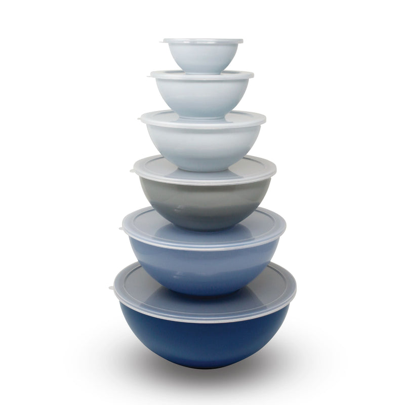 Mixing Bowl Set with Lids, Blue, 12-pc T2909
