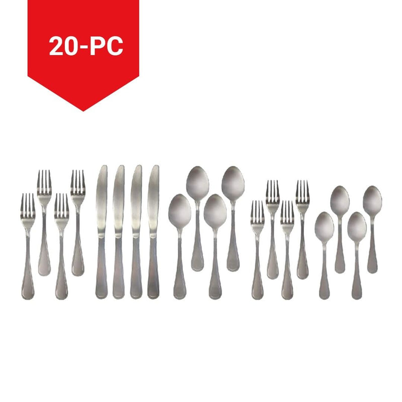 Round Stainless Steel Flatware Set, Serves 4, 20-pc F6318